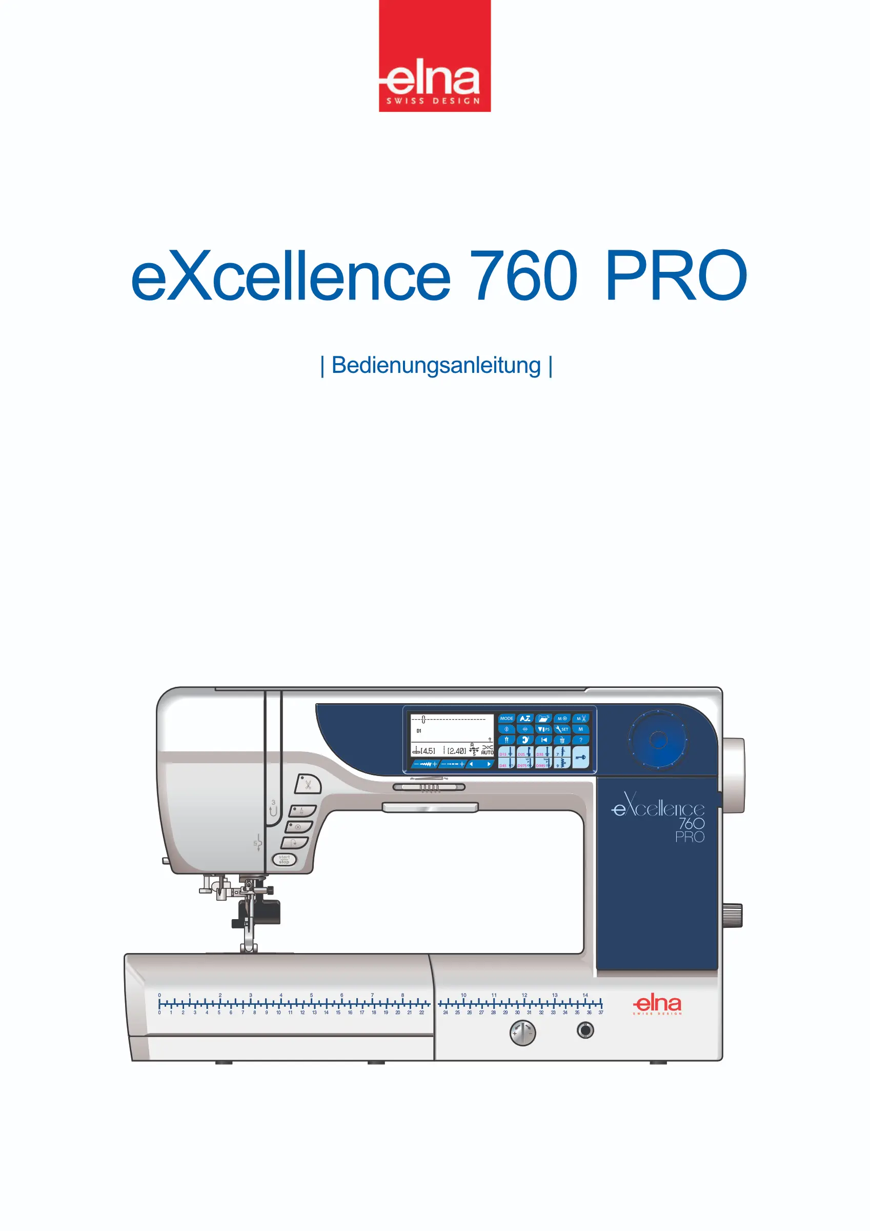 Bedienungsanleitung (Deutsch) für elna 760PRO