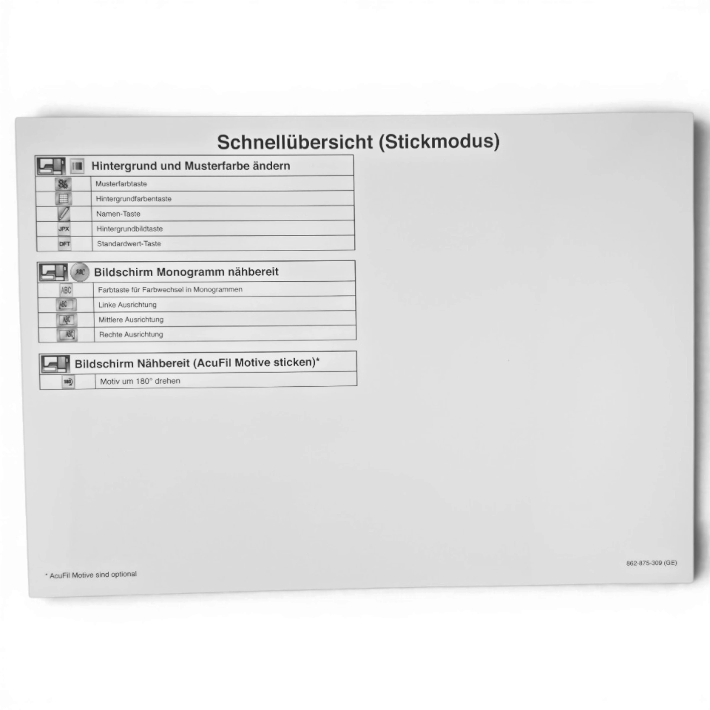 Symbolübersicht (Stickmodus) (920)