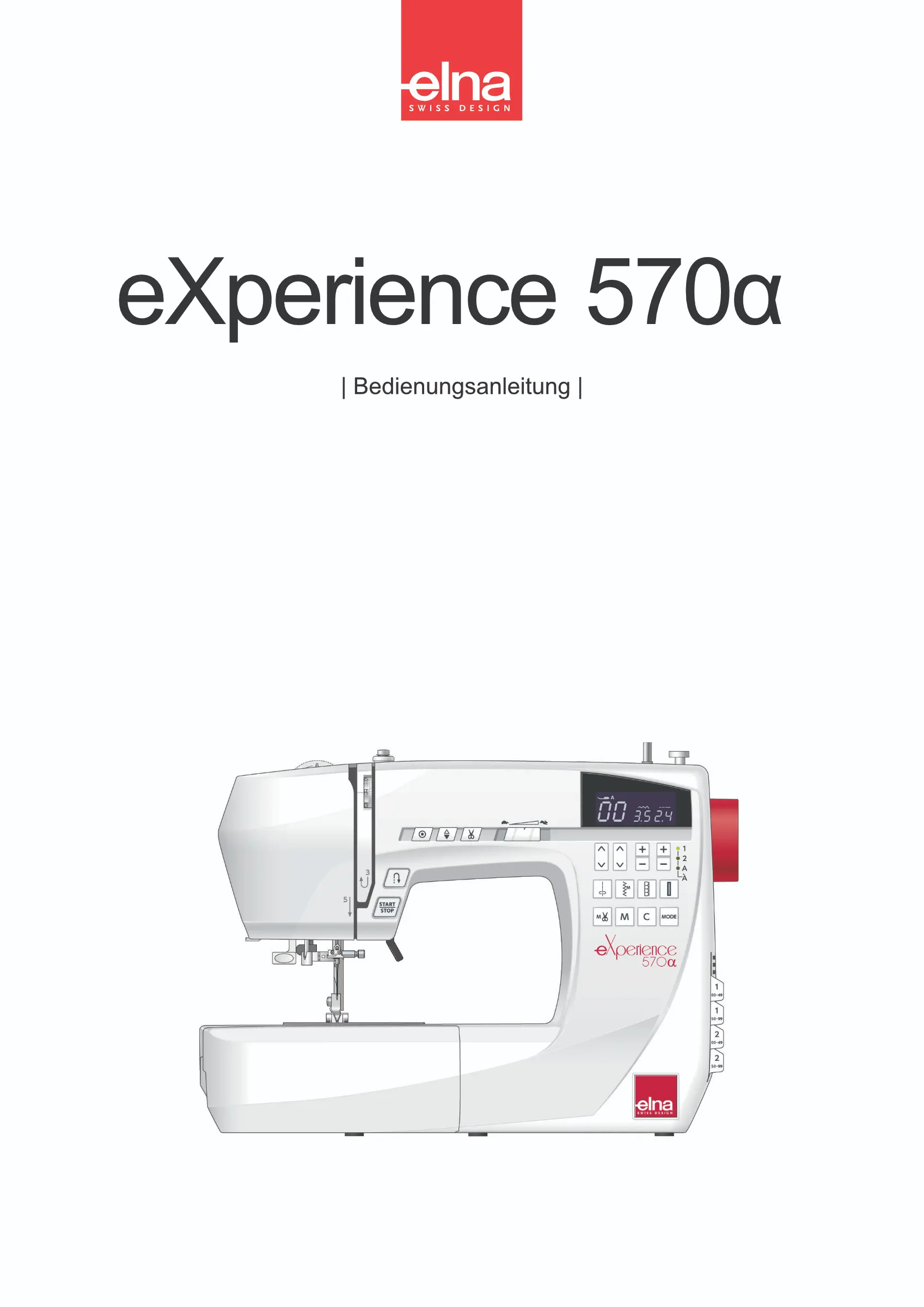 Bedienungsanleitung (Deutsch) für elna 570 alpha